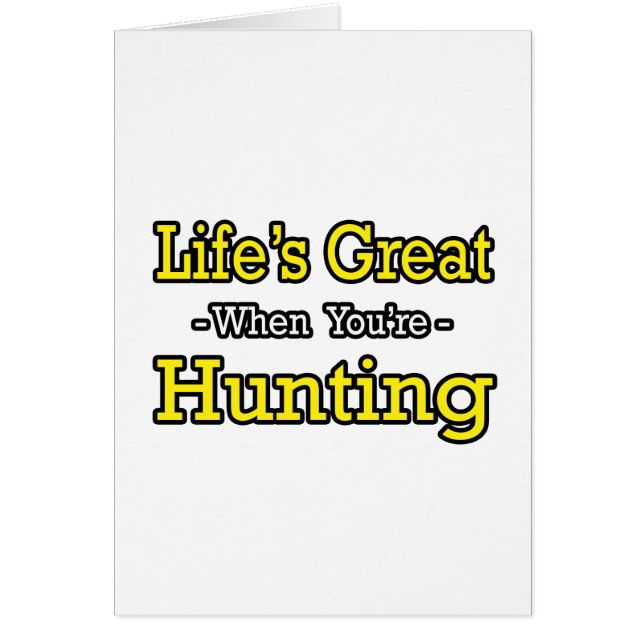 La vie est grande...Chasse (Devant)