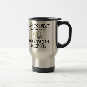 La vie est grande vieille tasse anglaise de voyage