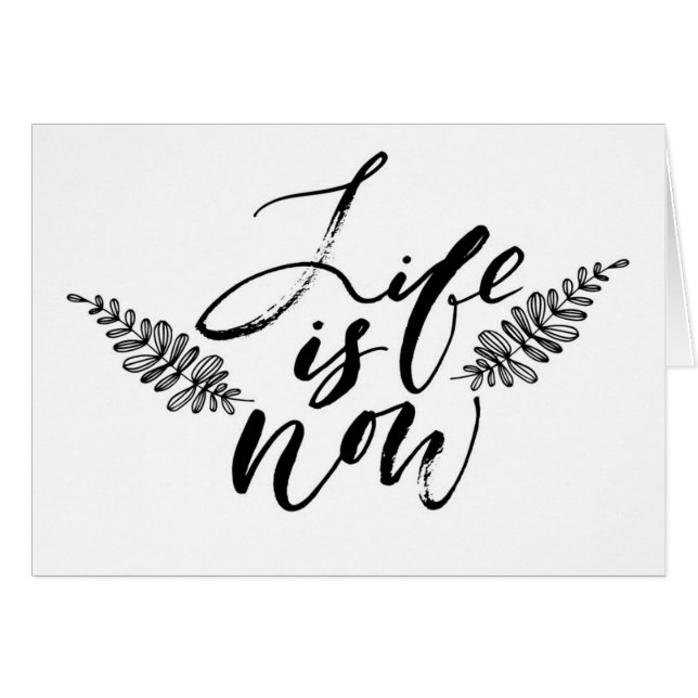 La vie est maintenant (Devant horizontal)