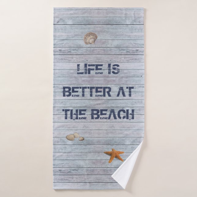 La vie est meilleure à la plage (Serviette de bain)