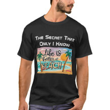 La vie est meilleure à la plage Secret T-shirt noi