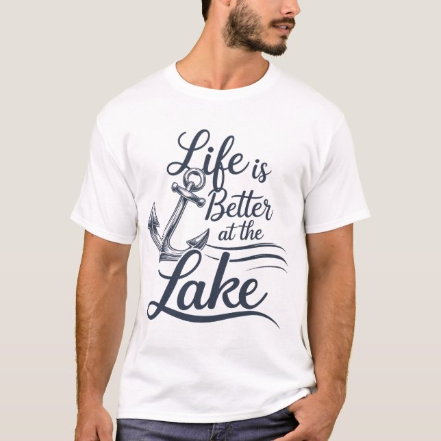 La vie est meilleure au lac T-shirt (Devant)