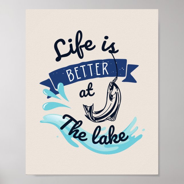 La vie est meilleure au Lake Funny Poster (Devant)