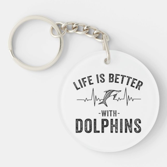 La vie est meilleure avec Dolphins cool hearbeat l (Devant)