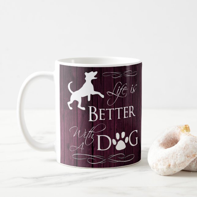 La vie est meilleure avec la tasse de café de chie (Avec donut)