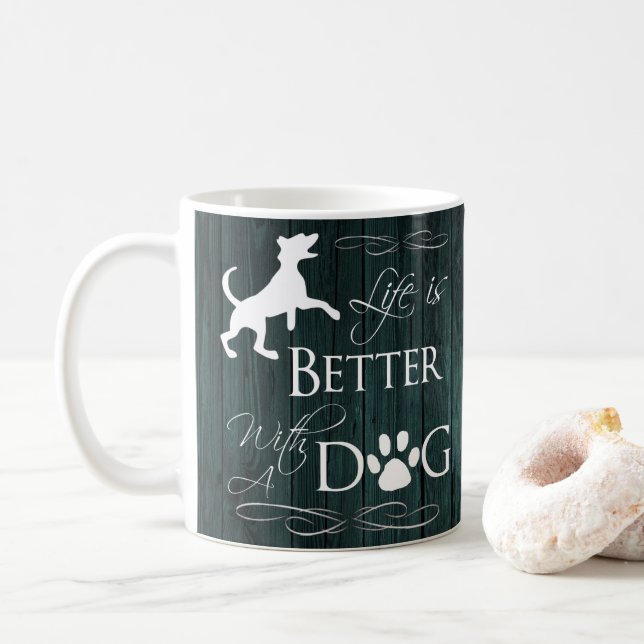 La vie est meilleure avec la tasse de café de chie (Avec donut)