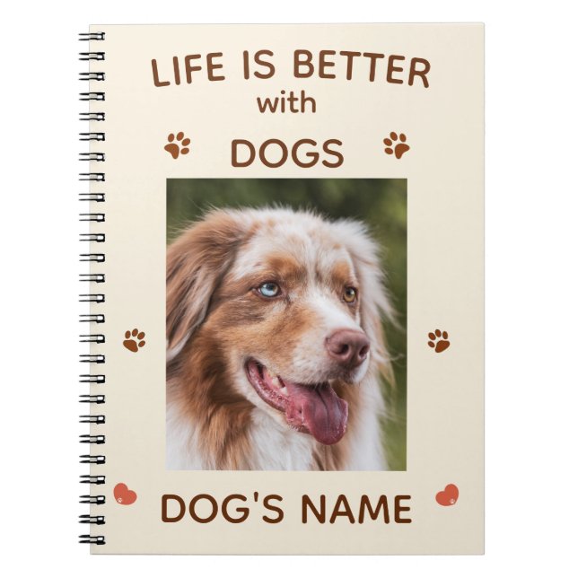 La vie est meilleure avec les chiens - Carnet pers (Devant)