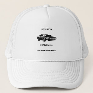 La vie est meilleure avec quatre roues Casquette