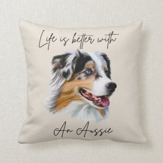 La vie est meilleure avec un Coussin Aussie Merle 