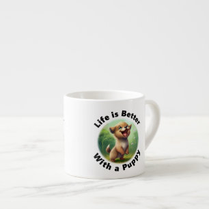 La vie est meilleure avec une chienne Espresso Mug