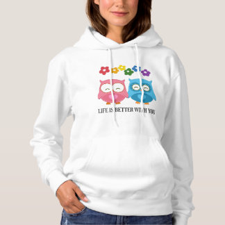La vie est meilleure avec vous Sweat - shirt à cap
