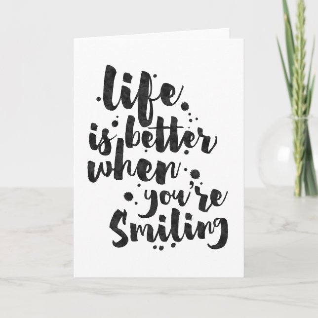 La vie est meilleure - Carte de voeux inspirante (Devant)