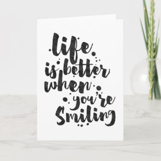 La vie est meilleure - Carte de voeux inspirante