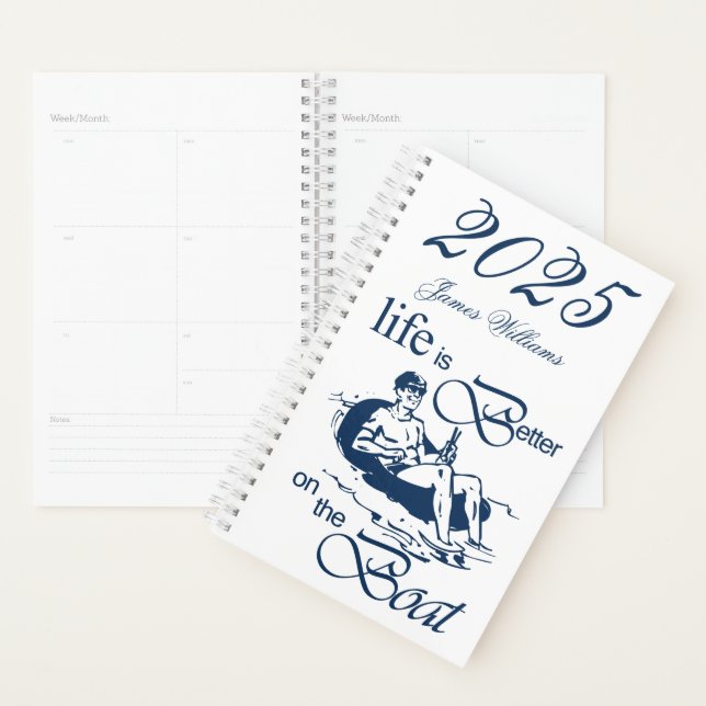 La vie est meilleure sur le bateau Funny Rowboat C (Devant avec enveloppe)