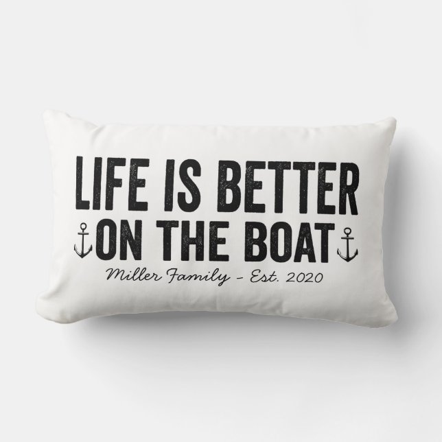 La vie est meilleure sur le Coussin de nom de fami (Recto)