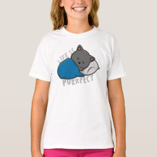 La vie est parfaite - T-shirt Chat couché