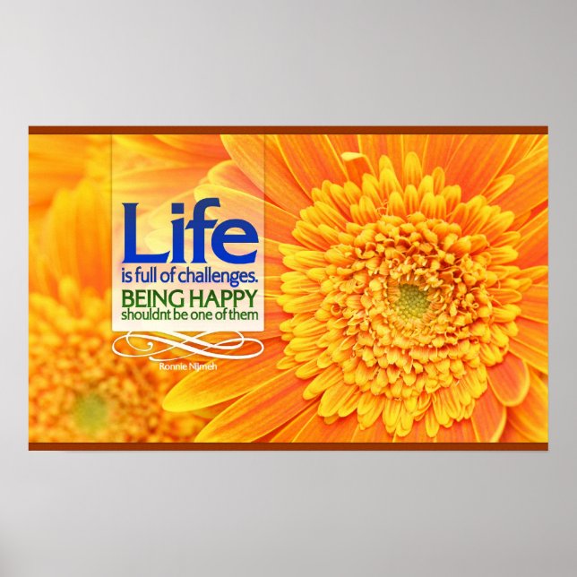 La vie est pleine de défis Poster de motivation (Devant)