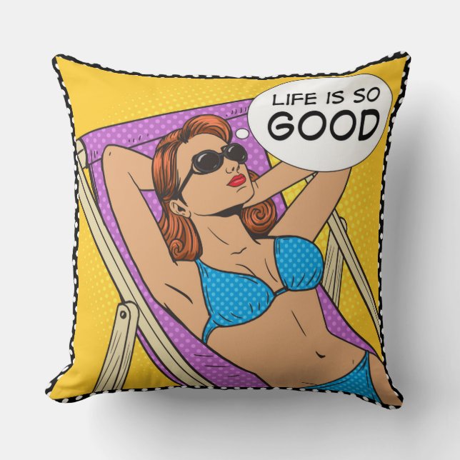 La Vie Est Si Bon Coussin (Recto)