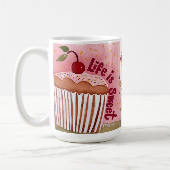 La vie est tasse douce de petit gâteau (Gauche)