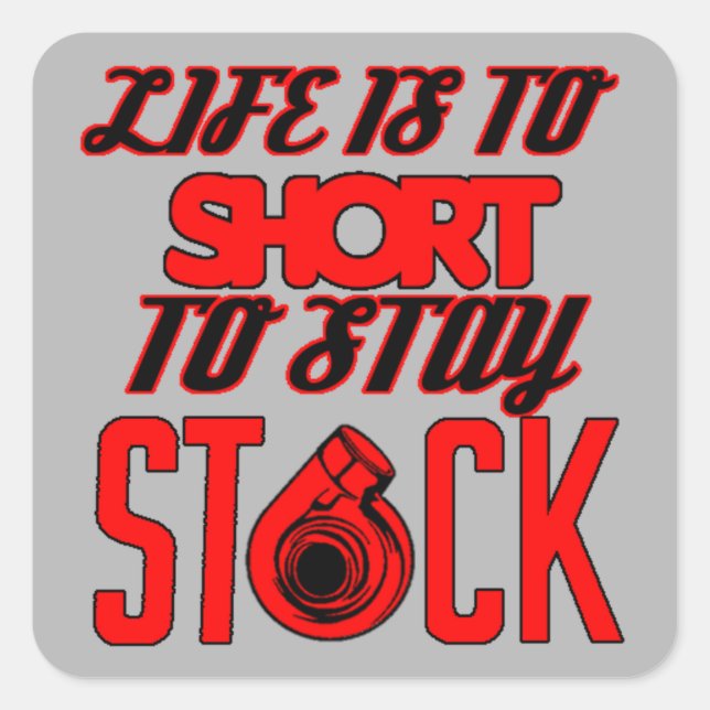 La vie est trop courte pour rester Sticker stock (Devant)
