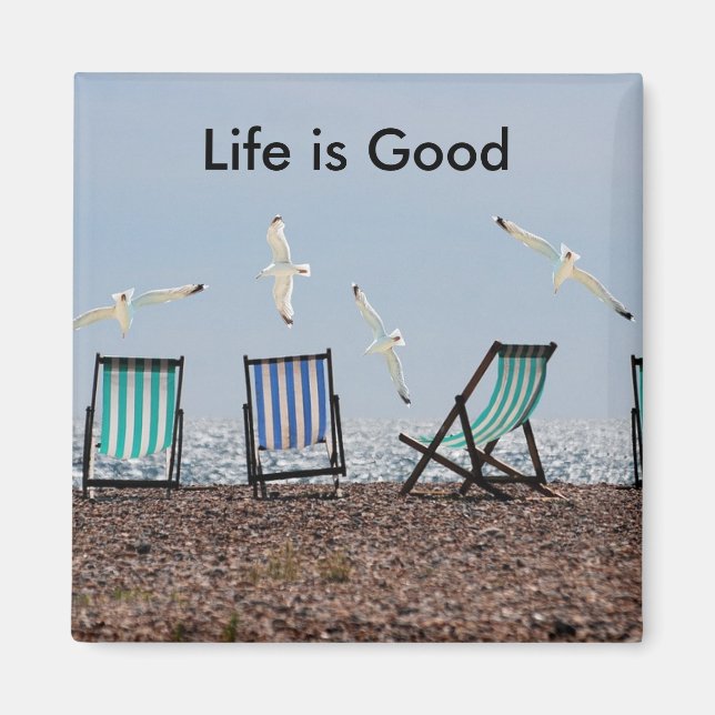 La vie est un bon aimant de plage (Devant)