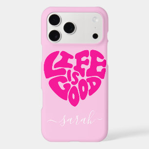 La vie est un bon coeur Nom personnalisé Coque coq