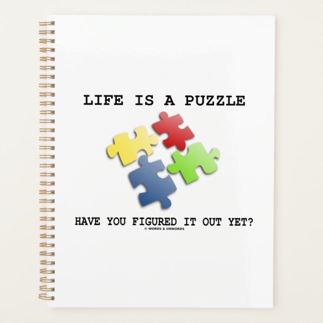 La Vie Est Un Puzzle L'Avez-Vous Encore Compris ? (Devant)