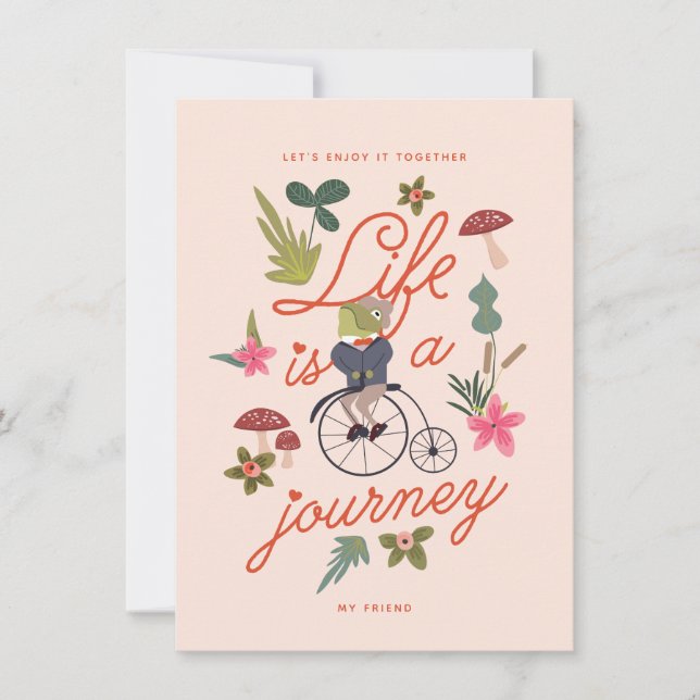 La vie est un voyage Valentine Carte de Vacances (Devant)