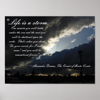 La Vie Est Une Affiche De Citation De Tempête