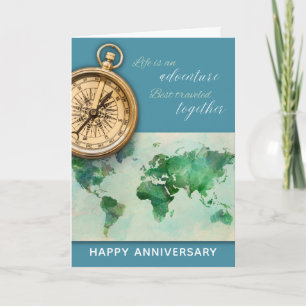 La vie est une aventure Bonne carte d'anniversai