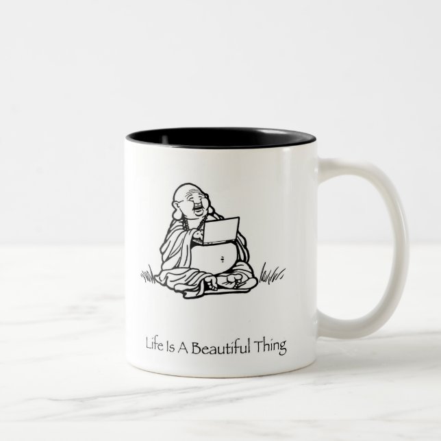 La vie est une belle tasse de café de Bouddha de (Droit)