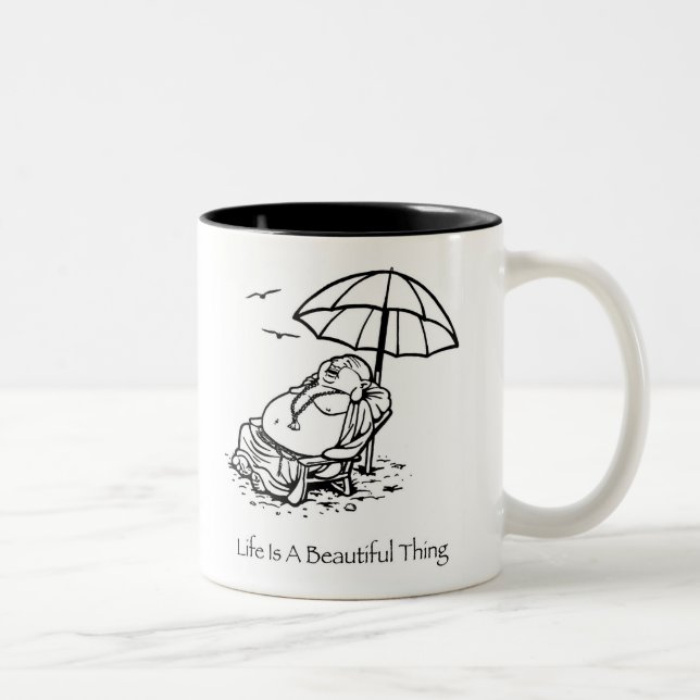 La vie est une belle tasse de café de Bouddha de (Droit)