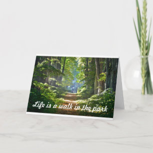 La vie est une promenade dans la carte de voeux de