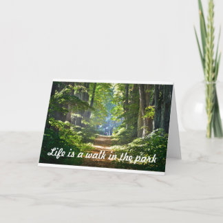 La vie est une promenade dans la carte de voeux de