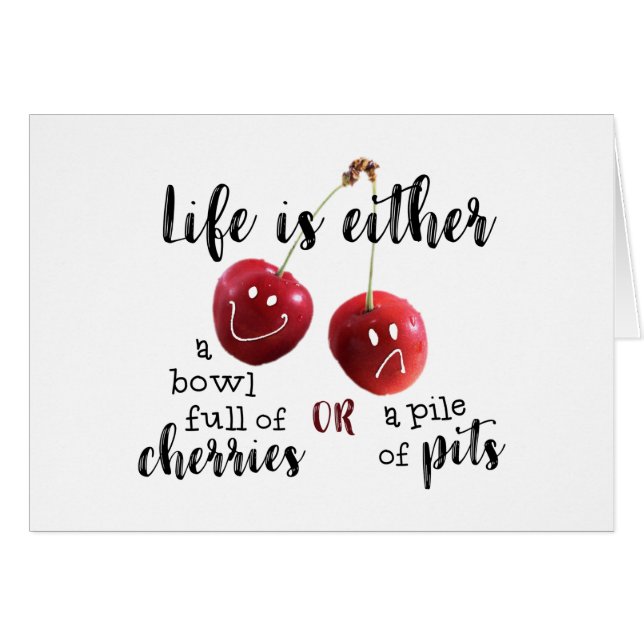 LA VIE Funny EST UN BOL DE CHERRIES (Devant Horizontal)