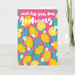La vie me donne citrons Friendship Carte de voeux