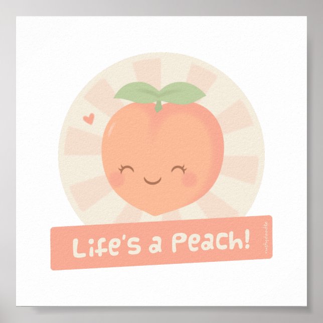 La vie mignonne est une affiche de purée de fruits (Devant)