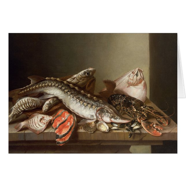 La vie morte du poisson sur une table (Devant horizontal)
