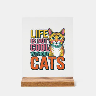 La vie n'est pas cool sans chats T-shirt vintage p