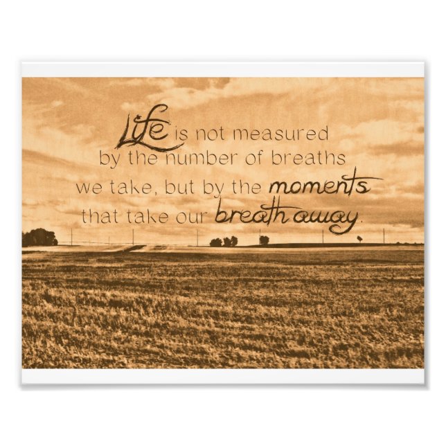 La vie n'est pas mesurée Impression (Devant)