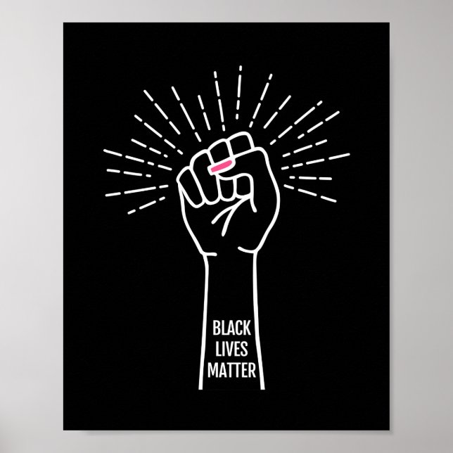 La vie noire a de l'importance, affiche à main fém (Devant)