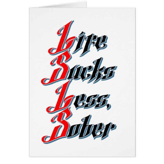 La vie suce moins, sobre (Devant)