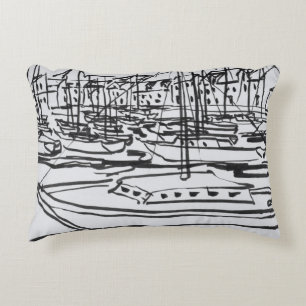 La Vilaine River La Roche-Bernard, Brittany Accent Pillow