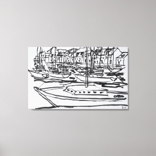 La Vilaine River La Roche-Bernard, Brittany Canvas Print