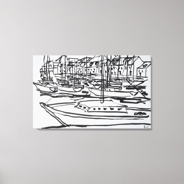 La Vilaine River | La Roche-Bernard, Brittany Canvas Print (Front)