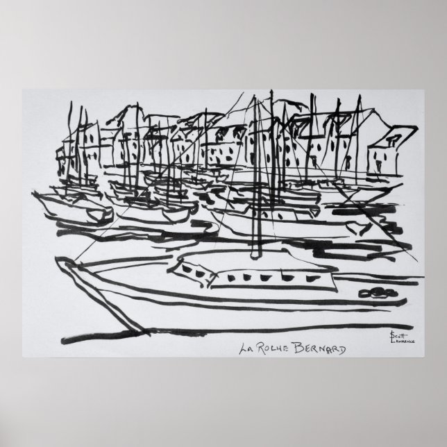 La Vilaine River | La Roche-Bernard, Brittany Poster (Front)