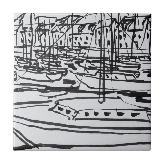 La Vilaine River | La Roche-Bernard, Brittany Tile (Front)