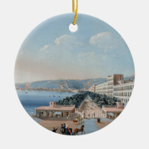 La Villa Reale di Chiaia, Naples (gouache on paper Ceramic Ornament