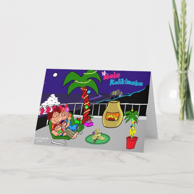 La ville de Mele Kalikimaka allume la carte de (Devant)