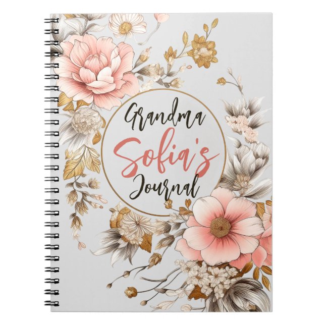 La Vintage florale de grand-mère : Carnet qui réch (Devant)